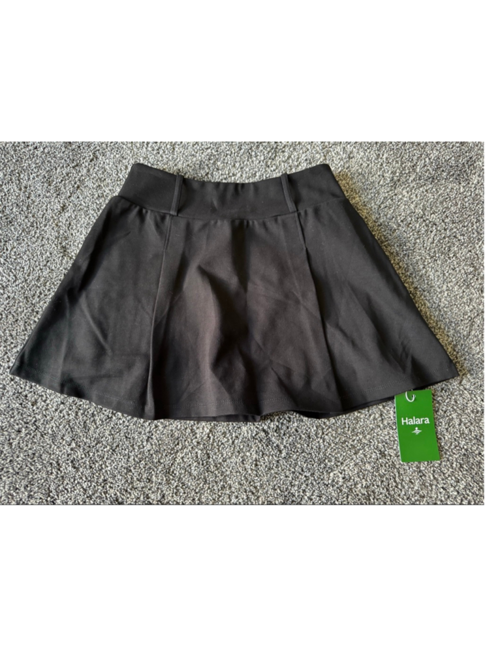 Women's NWT Halara High Waisted Pleated Mini 2-in-1 Casual Skirt Skort Black XS - Picture 3 of 8